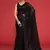 Black Sequins Embroidered Georgette Designer Party Wear Saree