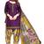 Purple printed synthetic salwar