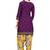 Purple printed synthetic salwar