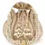 Anekaant Lotus Pastel Pink & Gold Velvet  Floral Embellished potlibags