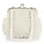 Anekaant Pochette Off White Faux Silk Pearl Embellished Clutch