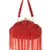 Anekaant Dangle Red Faux Silk Embellished Clutch