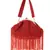 Anekaant Dangle Red Faux Silk Embellished Clutch