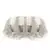 Anekaant Dangle White & Silver Faux Silk Striped & Embellished Clutch