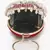 Anekaant Dangle Maroon & Off White Velvet Pearl Embellished Clutch
