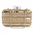 Anekaant Adorn Beige & Gold Faux Silk Striped & Embellished Clutch