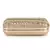 Anekaant Adorn Beige & Gold Faux Silk Striped & Embellished Clutch