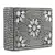 Anekaant Mosaic Silver & White Metal Floral Mosaic Clutch