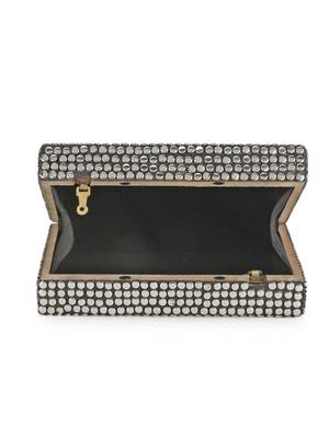 Anekaant Mosaic Silver & White Metal Floral Mosaic Clutch 4