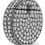 Anekaant Mosaic Silver Metal Polka Dot Mosaic Clutch