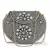 Anekaant Mosaic Silver & Oilve Metal Floral Mosaic Clutch
