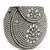 Anekaant Mosaic Silver & Oilve Metal Floral Mosaic Clutch
