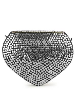 Anekaant Mosaic Silver, Black & Yellow Metal Floral Mosaic Clutch 3