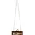 Anekaant Balk Brown & Gold Wooden Wave Moire Wooden Sequined Clutch