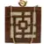 Anekaant Balk Brown & Gold Wooden Geometric Wooden Sequined Clutch