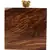Anekaant Balk Brown & Gold Wooden Geometric Wooden Sequined Clutch