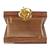 Anekaant Balk Brown & Gold Wooden Geometric Wooden Sequined Clutch