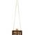 Anekaant Balk Brown & Gold Wooden Geometric Wooden Sequined Clutch