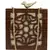 Anekaant Balk Brown & Gold Wooden Abstract Wooden Sequined Clutch