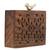 Anekaant Balk Brown & Gold Wooden Ethnic Motifs Wooden Sequined Clutch