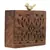 Anekaant Balk Brown & Gold Wooden Ethnic Motifs Wooden Sequined Clutch