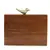 Anekaant Balk Brown & Gold Wooden Ethnic Motifs Wooden Sequined Clutch