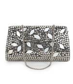 Mosaic Silver & White Metal Botanical Mosaic Clutch