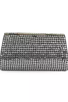 Mosaic Silver & White Metal Botanical Mosaic Clutch