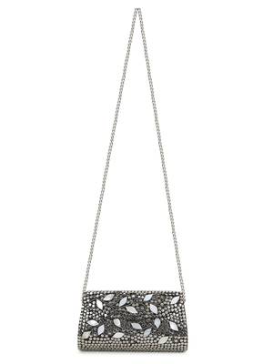 Mosaic Silver & White Metal Botanical Mosaic Clutch 5