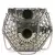 Anekaant Mosaic Silver, Gold & Black Metal & Stone Floral Mosaic Clutch