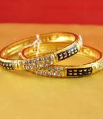 gold moti stone cz polki kundun meenakari pearl bangle kara size-2.8