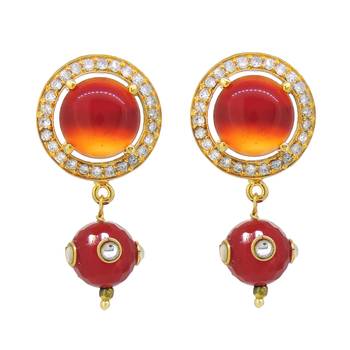Orange earrings 1