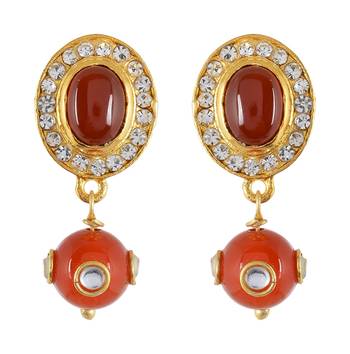 Orange earrings 1