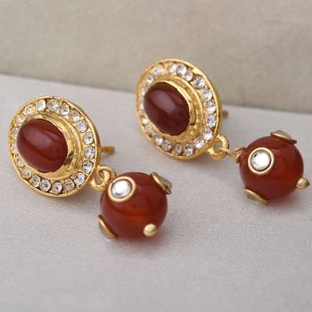 Orange earrings 3