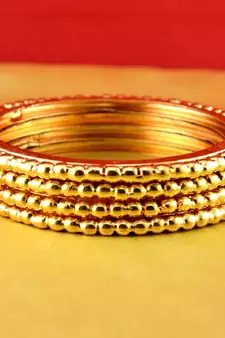gold moti stone cz polki kundun meenakari pearl bangle kara size-2.8