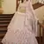 Pearl White gota, thread and sequins embroidered georgette semi stitched lehenga