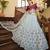 Sky blue & Deep Pink Gota Patti with thread and sequins embroidered georgette semi stitched lehenga