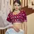 Sky blue & Deep Pink Gota Patti with thread and sequins embroidered georgette semi stitched lehenga