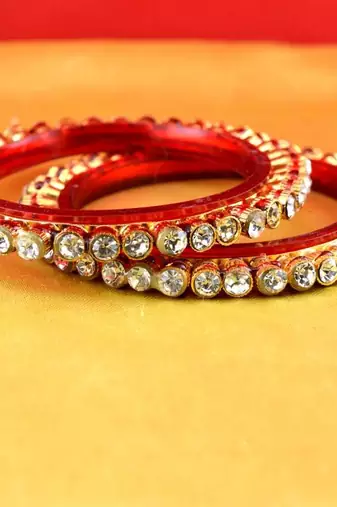 Gold Moti Stone Cz Polki Kundun Meenakari Pearl Bangle Kara