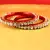 Gold Moti Stone Cz Polki Kundun Meenakari Pearl Bangle Kara