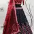 Teal blue & Maroon Gota Patti with Thread and sequins embroidered georgette semi stitched lehenga
