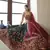Green & Deep Pink Gotta patti with thread and sequins embroidered georgette semi stitched lehenga