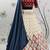 Beige & maroon Gota with thread and sequins embroidered georgette lehenga choli with gajji-silk teal blue dupatta