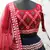 Teal blue & Maroon Gota Patti with Thread and sequins embroidered georgette semi stitched lehenga