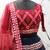 Teal blue & Maroon Gota Patti with Thread and sequins embroidered georgette semi stitched lehenga
