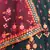 Green & Deep Pink Gotta patti with thread and sequins embroidered georgette semi stitched lehenga