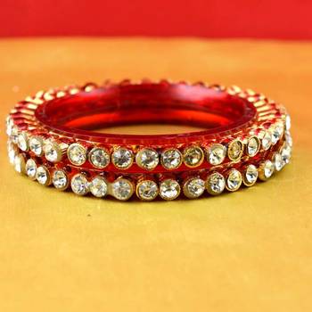 Gold Moti Stone Cz Polki Kundun Meenakari Pearl Bangle Kara 2