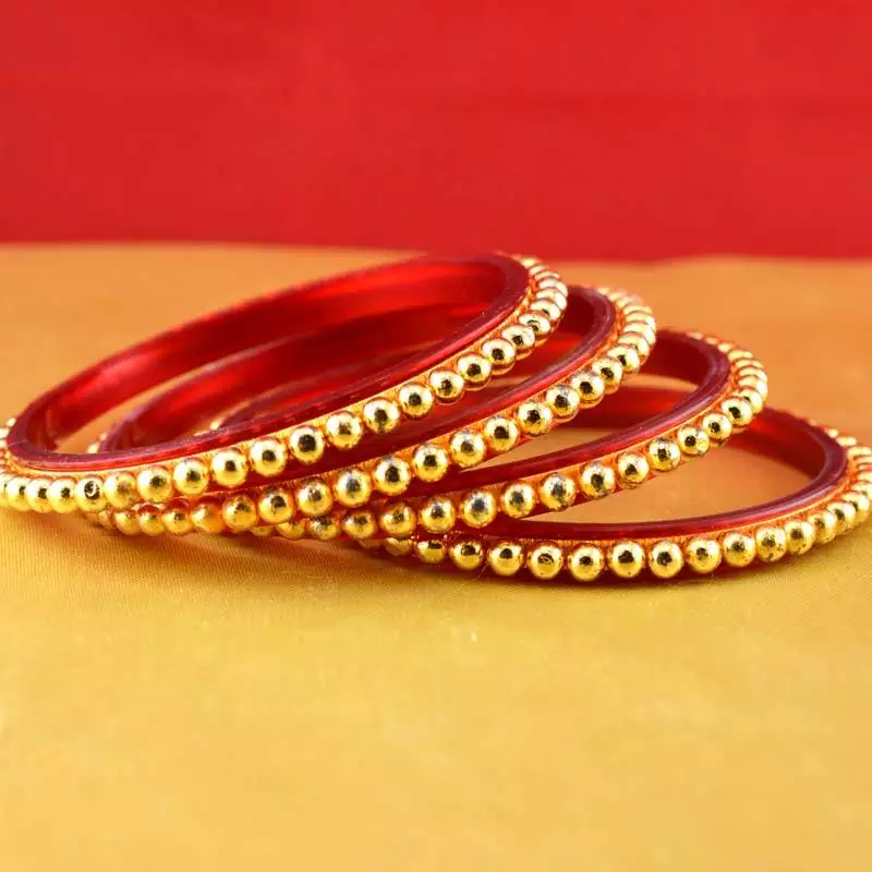 Gold Moti Stone Cz Polki Kundun Meenakari Pearl Bangle Kara