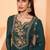 Dark-green embroidered georgette salwar