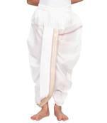 White Boys Cotton-Silk Pitambari Dhoti
